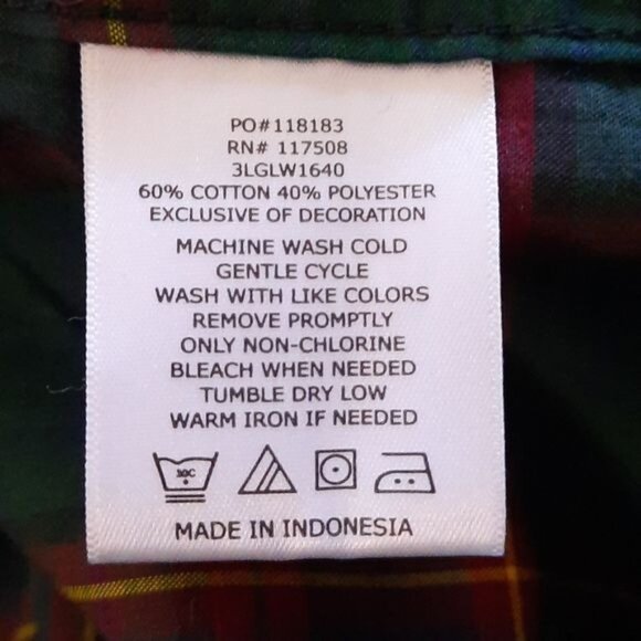 Levi Two Tone Plaid Print Cotton Blend Long  Sleeve Button Up Shirt Size XXL - Picture 5 of 5